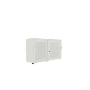 Schiebetürenschrank, Akustikfront, B 1350 mm, 4 OH, lichtgra