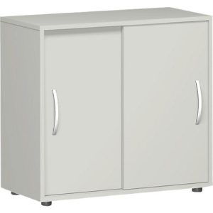 Schiebetürenschrank PALENQUE, 2 OH, B 800 x T 400 x H 752 mm, lichtgrau