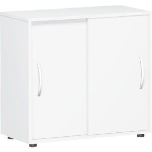 Schiebetürenschrank PALENQUE, 2 OH, B 800 x T 400 x H 752 mm, weiß