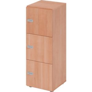 Schließfachschrank Topas Line, 3 Ordnerhöhen, 3 Fächer, Zahlenschloss, B 400 x T 420 x H 1100 mm, Nussbaum/Nussbaum Schließfachschrank Topas Line, 3 Ordnerhöhen, 3 Fächer, Zahlenschloss, B 400 x T 420 x H 1100 mm, Nussbaum/Nussbaum