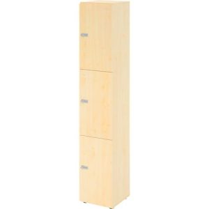 Schließfachschrank Topas Line, 6 Ordnerhöhen, 3 Fächer, Zahlenschloss, B 400 x T 420 x H 2156 mm, Ahorn/Ahorn Schließfachschrank Topas Line, 6 Ordnerhöhen, 3 Fächer, Zahlenschloss, B 400 x T 420 x H 2156 mm, Ahorn/Ahorn
