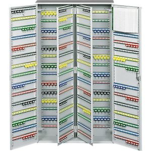 Schlüsselschrank, lichtgrau, für 780 Schlüssel, Türöffnungswinkel 90°