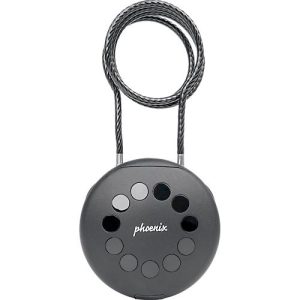 Schlüsseltresor Phoenix Palm KS0212EC, motorisiertes Schlüsselschloss, Steuerung per App, Bluetooth, Wasser-/Staubfest IP65, mit Edelstahlkabel, schwarz