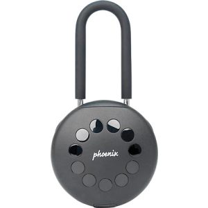 Schlüsseltresor Phoenix Palm KS0213ES, motorisiertes Schlüsselschloss, Steuerung per App, Bluetooth, Wasser-/Staubfest IP65, mit Schlossbügel, schwarz