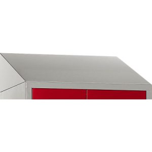 Schrägdach für Kleiderspind, B 1230 mm, hellsilber Schrägdach für Kleiderspind, B 1230 mm, hellsilber