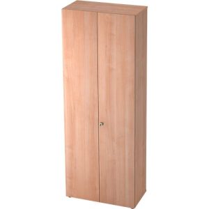 Schrank TOPAS LINE, Akten/Garderobenschrank, 6 Ordnerhöhen, B 800 mm, Nussbaum