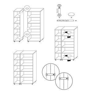 Schrankverbinder, für Tetris Wood Schranksystem, 5 Stück Schrankverbinder, für Tetris Wood Schranksystem, 5 Stück