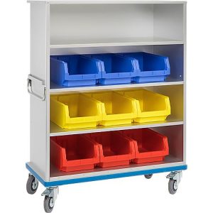 Schrankwagen GMÖHLING G®-Cup light, offene Front, bis 300 kg, 4 Etagen, Volumen ca. 850 l Schrankwagen GMÖHLING G®-Cup light, offene Front, bis 300 kg, 4 Etagen, Volumen ca. 850 l