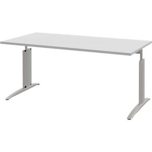 Schreibtisch BARI, Rechteck, Form A, C-Fuß, B 1600 x T 800 mm, hellgrau Schreibtisch BARI, Rechteck, Form A, C-Fuß, B 1600 x T 800 mm, hellgrau