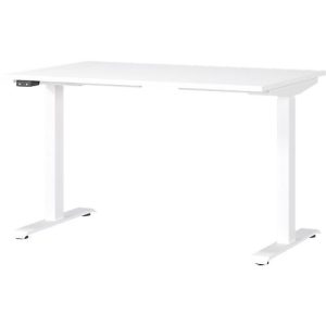 Schreibtisch Porto, elektrisch höhenverstellbar, T-Fuß, B 1200 x T 800 x H 720-1200 mm, weiß/weiß + Memory-USB-Panel Schreibtisch Porto, elektrisch höhenverstellbar, T-Fuß, B 1200 x T 800 x H 720-1200 mm, weiß/weiß + Memory-USB-Panel