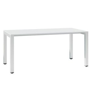 Schreibtisch SOLUS PLAY, 4-Fuß, höhenverstellbar, B 1600 x T 800 x H 720 – 820 mm, weiß