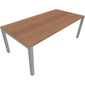 Schreibtisch SOLUS PLAY, 4-Fuß, höhenverstellbar, B 1800 x T 800 x H 720 – 820 mm, Kirsche Romana