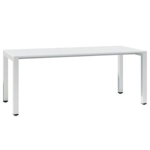 Schreibtisch SOLUS PLAY, 4-Fuß, höhenverstellbar, B 1800 x T 800 x H 720 – 820 mm, weiß