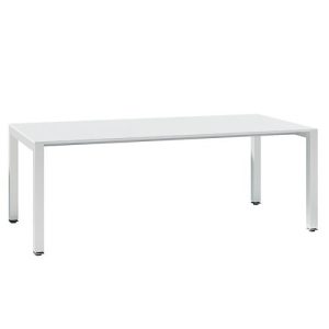 Schreibtisch SOLUS PLAY, 4-Fuß, höhenverstellbar, B 2000 x T 1000 x H 720 – 820 mm, weiß