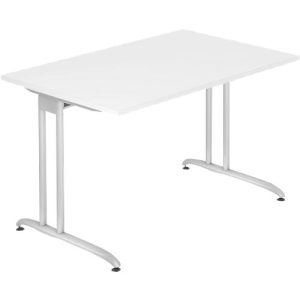 Schreibtisch TARA, C-Fuß, Rechteck, B 1200 x T 800 x H 720 mm, weiß Schreibtisch TARA, C-Fuß, Rechteck, B 1200 x T 800 x H 720 mm, weiß