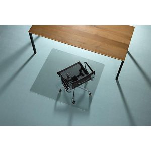 Schreibtischstuhl Unterlage ECO GRIP SOLID, für Teppichböden, Ankernoppen, rutschfest & schwer entflammbar, 1300 x 1200 mm, PC & PUR, transparent