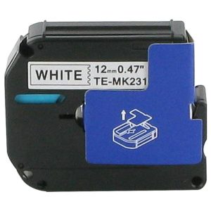Schriftband kompatibel Brother MK-231. 12mm  8m. weiß