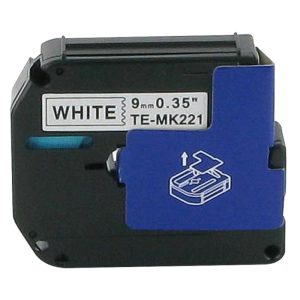 Schriftband kompatibel Brother MK-221. 9mm  8m. weiß