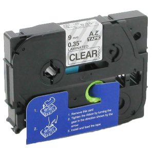 Schriftband kompatibel Brother TZE-121. 9mm  8m. transparent