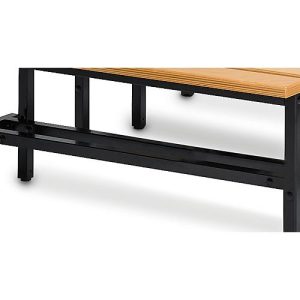 Schuhrost, für Sitzbank, B 995 x T 200 mm, schwarz, ohne Bank