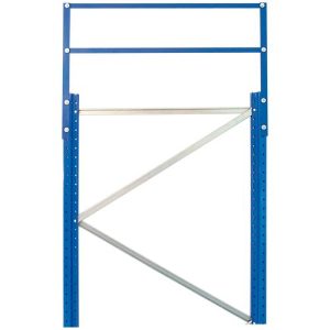 Schulte Lagertechnik Diagonalstrebe für Rahmenfachwerke S635-B20 und S645-B25, L 983 mm, für Rahmentiefe 800 mm, verzinkt