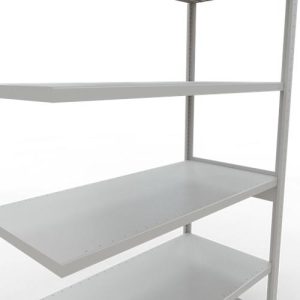 SCHULTE Lagertechnik Fachbodenregal – Stecksystem MULTIplus 250 Anbauregal mit Längenriegel – 2500x1300x600 mm, Typ 250 kg
