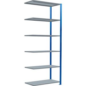 Schulte Lagertechnik Fachbodenregal Stecksystem MultiPlus250, Anbauregal, 6 Fachböden, Kreuzstrebe, B 1000 x T 500 x H 2500 mm, Enzianblau RAL 5010 Schulte Lagertechnik Fachbodenregal Stecksystem MultiPlus250, Anbauregal, 6 Fachböden, Kreuzstrebe, B 1000 x T 500 x H 2500 mm, Enzianblau RAL 5010