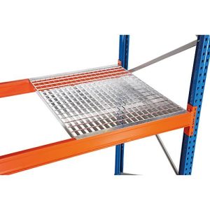 Schulte Lagertechnik Holmbündig einlegbarer Gitterrost für Palettenregale, B 1350 x T 800 mm, für Holmtiefe 50 mm, verzinkt, 1 Stück Schulte Lagertechnik Holmbündig einlegbarer Gitterrost für Palettenregale, B 1350 x T 800 mm, für Holmtiefe 50 mm, verzinkt, 1 Stück