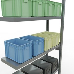 SCHULTE Lagertechnik – Stecks.Anbaur.mit Längenriegel – 2500x1000x300 mm, Typ 250 kg