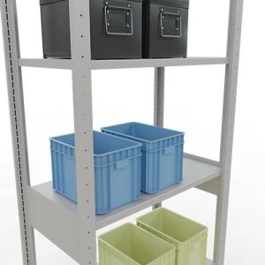 SCHULTE Lagertechnik – Stecks.Grundr. mit Längenriegel – 2500x750x400 mm, Typ 150 kg