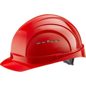 Schutzhelm EuroGuard I/79 4-G, Hochdruck-Polyethylen, DIN EN 397, rot, mit 4-Punkt-Gurtband, Belüftung Schutzhelm EuroGuard I/79 4-G, Hochdruck-Polyethylen, DIN EN 397, rot, mit 4-Punkt-Gurtband, Belüftung
