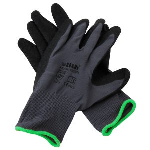 Ulith Arbeitshandschuhe CATII Latex. Gr. 11/XXL. schwarz/grau. EN388