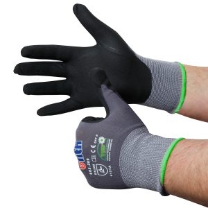 PROFI-Montage-Feinstrickhandschuhe schwarz/grau EN420 / EN388 Gr. 11/XXL