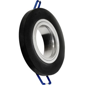 Einbaurahmen Glas 10mm. matt-schwarz. starr für GU10. MR16. 50mm