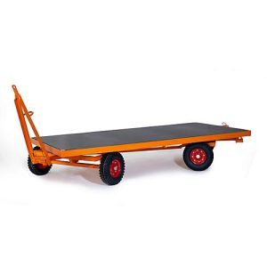 Schwerlastanhänger, 2-Achs-Drehschemel-Lenkung, Luftreifen, Tragkraft 2000 kg, 2500 x 1250 mm