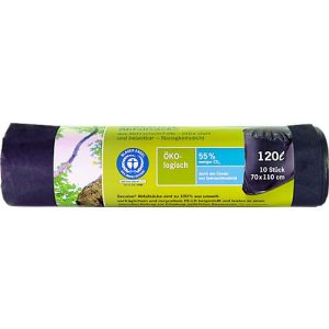 Secolan® Schwerlast-Abfallsäcke, COEX, 120 l, grau, 10 Stück