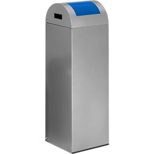 Selbstlöschende Wertstoff-Abfallsammler 85R, silber/blau Selbstlöschende Wertstoff-Abfallsammler 85R, silber/blau
