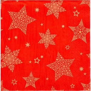 Servietten Papstar ‚Christmas Shine‘, 20 Stück, 3-lagig, 1/4-Falz, 330 x 330 mm, rot Servietten Papstar ‚Christmas Shine‘, 20 Stück, 3-lagig, 1/4-Falz, 330 x 330 mm, rot