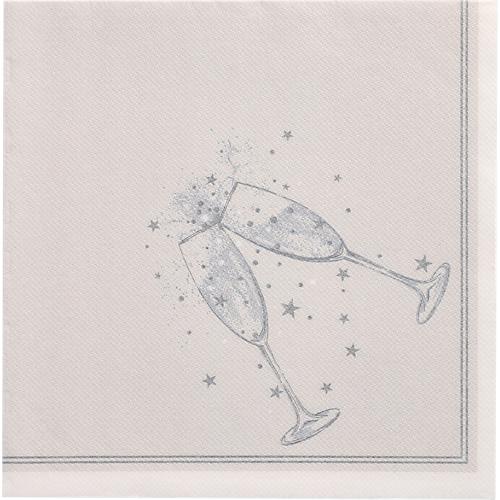 Servietten Papstar 'ROYAL Collection', ¼-Falz, 400 x 400 mm, 20 Stück, silber
