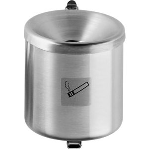 Sicherheitsaschenbecher, H 145 x ø 150 mm, Edelstahl