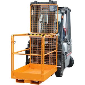 Sicherheitskorb SIKO/L, L 1290 x B 800 x H 1995 mm, orange