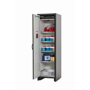 Sicherheitsschrank Typ 30 asecos Q-CLASSIC-30, Flügeltür, Anschlag links, Front Resedagrün, B 564 x T 620 x H 1947 mm