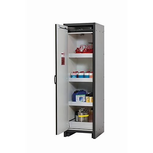 Sicherheitsschrank Typ 30 asecos Q-CLASSIC-30, Flügeltür, Anschlag links, Front Sicherheitsgelb, B 564 x T 620 x H 1947 mm