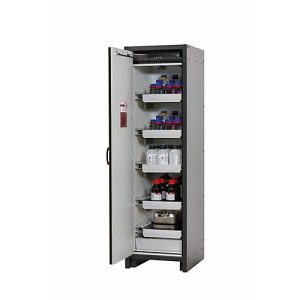 Sicherheitsschrank Typ 30 asecos Q-CLASSIC-30, Flügeltür, Anschlag links, Front Sicherheitsgelb, B 564 x T 620 x H 1947 mm