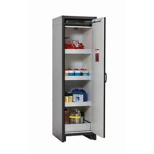Sicherheitsschrank Typ 30 asecos Q-CLASSIC-30, Flügeltür, Anschlag rechts, Front Reinweiß, B 564 x T 620 x H 1947 mm
