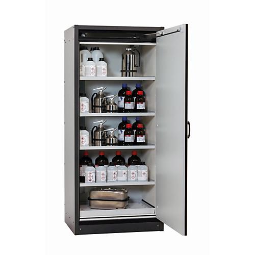 Sicherheitsschrank Typ 30 asecos Q-CLASSIC-30, Flügeltür, Anschlag rechts, Front Sicherheitsgelb, B 864 x T 620 x H 1947 mm