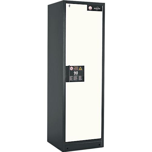Sicherheitsschrank Typ 90 Asecos Q-CLASSIC-90, B 600 mm, Tür links, 4 Auszüge, asecos Silber