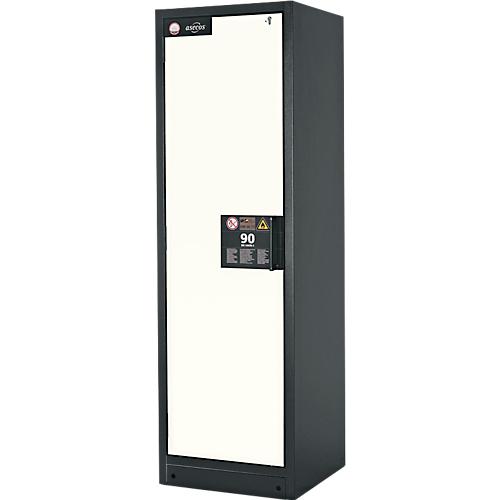 Sicherheitsschrank Typ 90 Asecos Q-CLASSIC-90, B 600 mm, Tür links, 6 Auszüge, reinweiß