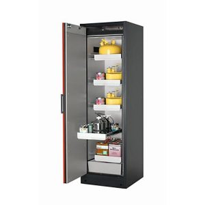 Sicherheitsschrank Typ 90 asecos Q-PEGASUS-90, Flügeltür mit Schließ-Automatik, Anschlag links, Front Verkehrsrot, B 599 x T 615 x H 1953 mm Sicherheitsschrank Typ 90 asecos Q-PEGASUS-90, Flügeltür mit Schließ-Automatik, Anschlag links, Front Verkehrsrot, B 599 x T 615 x H 1953 mm