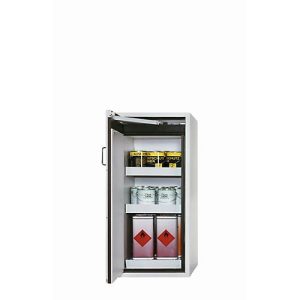 Sicherheitsschrank Typ 90 asecos S-CLASSIC-90, Flügeltür, Anschlag links, Front Lichtgrau, B 596 x T 616 x H 1298 mm